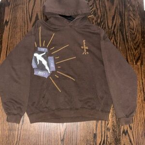 Brown Hoodie Travis Scott “highest in the room”
